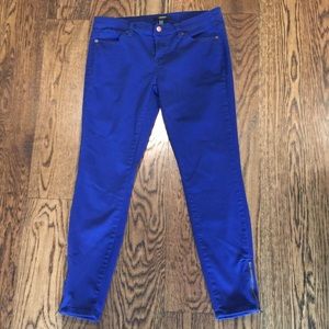 Forever 21 Cropped Ankle Length Cobalt Blue Pants